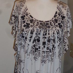 Pretty summer stretchable short sleeve  top 1XL